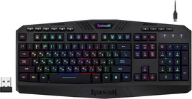 Фото 1/6 REDRAGON HARPE чёрная Игровая беспроводная клавиатура (USB, 2.4G, 104 кл ., RGB подсветка, 2500 мА)