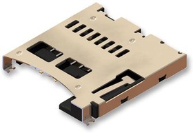 MEM2051-00-195-00-A, Memory Card Connectors Micro SD Push Push, Open, SMT, 1.95mm profile, No Peg, T&R