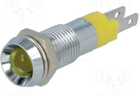 SMBD 08114, Индикат.лампа LED, вогнутый, 24-28ВDC, Отв 8,2мм, IP67, металл