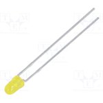 L-7104SYDK, LED; 3mm; yellow; 70?150mcd; 40°; Front: convex; 2?2.5V