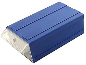 Контейнер наборный на одну ячейку 60x105x150мм, корпус синий и ячейка прозрачная; №8249 Г кассет 60x105x150\1яч\пл/пр/син\