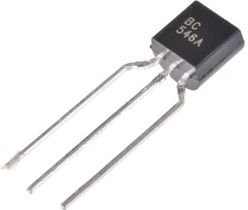 Фото 1/2 BC546A A1 NPN Transistor, 100 mA, 65 V, 3-Pin TO-92