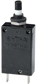 Thermal circuit breaker, 1 pole, 20 A, 28 V (DC), 250 V (AC), faston plug 6.3 x 0.8 mm, central Mounting, IP40