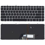 Клавиатура для ноутбука HP Envy 4-1000 Envy 6-1000 черная с серебристой рамкой ...