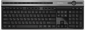 Фото 1/6 SVEN KB-E5500W Клавиатура беспроводная чёрная (USB, 104 кл, 1 х АА)