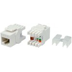 Вставка Keystone Jack RJ45 (8P8C) кат.6 180град. KJ8-8P8C-C6-180-WH бел ...