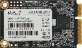 Фото 1/9 Накопитель SSD Netac SATA-III 1TB NT01N5M-001T-M3X N5M mSATA