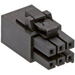 172258-1004, Conn Housing F 4 POS 3.5mm Crimp ST Cable Mount Black Ultra-Fit™ Bag