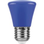 25913, Лампа светодиодная LED 1вт Е27 синий колокольчик