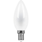 38005, Лампа светодиодная LED 11вт Е14 теплый матовая свеча FILAMENT