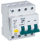 Выключатель автоматический дифференциального тока 4п (3P+N) C 40А 30мА тип AC ...