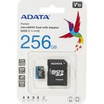 Флеш карта microSDXC 256GB A-Data AUSDX256GUICL10A1-RA1 Premier Pro + adapter