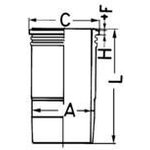 89389110, Гильза цилиндра FRM/FPM WET CYLINDER LINER MB 128