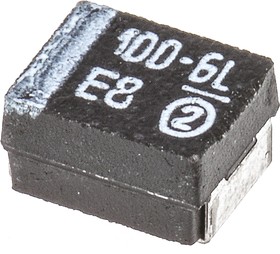 Фото 1/4 TR3B107K6R3C0500, 100μF MnO2 Tantalum Capacitor 6.3V dc, TR3 Series