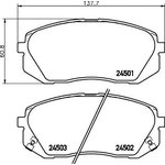 2450101, Колодки пер.KIA CARENS III 2.0 06= , SPORTAGE 08= , HYUNDAI TUCSON 08=