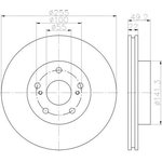 92179503, Диск тормозной TOYOTA Prius 1.5 03  с покрытием PRO