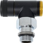 Угловой запорный вентиль Tondera 1/2"х3/4" E, цвет черный 0673-1500VCES