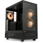 Case HSPD F710, Panoramic Mid Tower, Black, TG, 0.5 SPCC ...