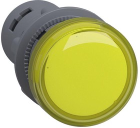 Фото 1/2 СИГНАЛЬНАЯ ЛАМПА 22ММ ЖЕЛТАЯ, ПЛАСТИК, LED, 220 В DC XA2EVMD8LC