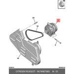 9674987580, ГенераторCITROENJ UMPER22HDiEU5150A