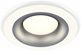 Фото 1/2 Ambrella Комплект встраиваемого светильника XC7621004 SWH/MCH белый песок/хром матовый MR16 GU5.3 (C7621, N7013)