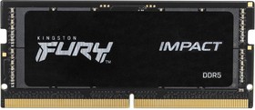 Фото 1/10 Оперативная память Kingston DDR5 16GB 4800MT/s CL38 SODIMM FURY Impact PnP