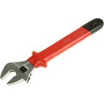 8074V, Adjustable Spanner, 390 mm Overall, 43mm Jaw Capacity, Insulated Handle, VDE/1000V