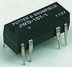 JWD-171-24, RELAY, REED, DPST-NO, 100V, 0.5A, THT