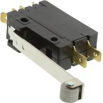 0E19-00K0, MICROSWITCH, ROLLER LEVER DPDT 15A 250V