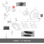 T113001030, Подшипник передней ступицы BONUS T11-3001030 [ORG]