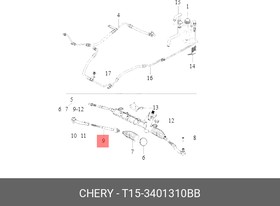 T153401310BB, ТЯГА РУЛЕВАЯ