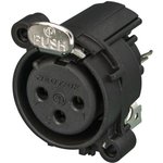 NC3FAV1, XLR Connectors 3C RECEPT VERTICAL
