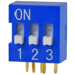 DS03-254-03BE, DIP Switches / SIP Switches DIP Switch, SPST, 2.54 pitch ...