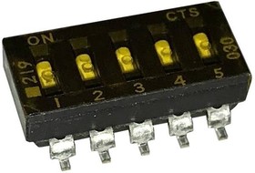 219-5LPST, DIP Switches / SIP Switches SPST 5 switch sections