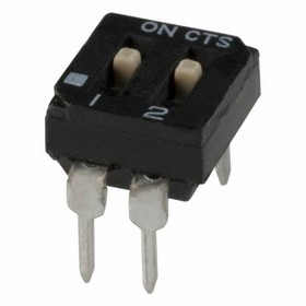 209-2LPST, DIP Switches / SIP Switches SPST 2 switch sections