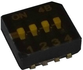 218-4LPSTJ, DIP Switches / SIP Switches 4 pos. low profile Btm Seal Tape J Bend