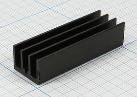 Охладитель тип F22, 50x16x12мм, материал Al, черный, BLA007-50; Q-12069 охладитель 50x 16x 12\F22\\Al\чер\BLA007-50\