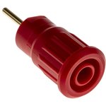 4 mm socket, round plug connection, mounting Ø 12.2 mm, CAT III, red, 23.3130-22