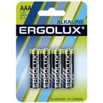 Батарейка Ergolux Alkaline BL4 AAA/LR03 (LR03 BL-4) 4шт/уп