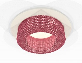 Фото 1/2 Ambrella Комплект встраиваемого светильника XC7621022 SWH/PI белый песок/розовый MR16 GU5.3 (C7621, N7193)