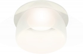 Фото 1/2 Ambrella Комплект встраиваемого светильника с акрилом XC7621047 SWH/FR белый песок/белый матовый MR16 GU5.3 (C7621, N7177)