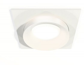Фото 1/2 Ambrella Комплект встраиваемого светильника с акрилом XC7631044 SWH/FR белый песок/белый матовый MR16 GU5.3 (C7631, N7165)