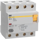 Выключатель дифференциального тока (УЗО) 4п 80А 30мА 6кА тип AC ВД3-63 KARAT IEK ...