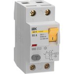 Выключатель дифференциального тока (УЗО) 2п 80А 300мА 6кА тип AC ВД3-63 KARAT ...