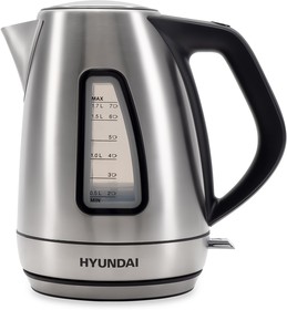 Фото 1/8 Чайник электрический Hyundai HYK-S3609, 2000Вт, серебристый и черный