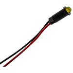 558-0302-023F, LED Panel Mount Indicators Yellow Panel Mount 6in lead, PVC Free