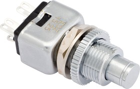 18.17563.21, Push Button Switch, Momentary, Panel Mount, 10.2mm Cutout, DPDT, 48 V dc, 220V ac, IP65, IP67