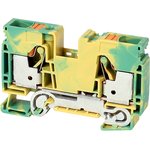 1492-PG16T 1492-P Series Feed Through Terminal Block Green, Yellow, 16 mm² ...