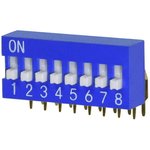 DS03-254-08BE, DIP Switches / SIP Switches DIP Switch, SPST, 2.54 pitch ...