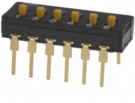 A6D-6103, DIP Switches / SIP Switches 6 PIN SEALED RSD ACT